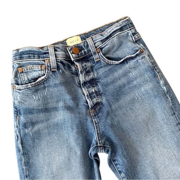 AO.LA Alice + Olivia Jeans Amazing High Rise Girlfriend Slim Best Intentions 25 - Picture 4 of 9
